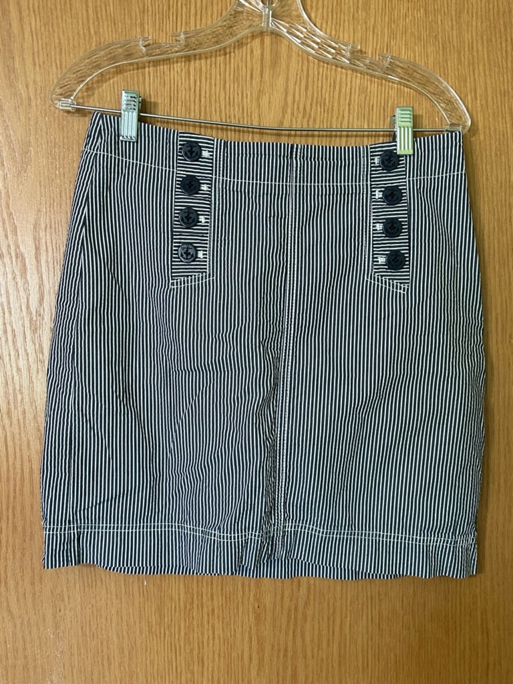 NWOT Talbots Navy Blue Striped Mini Skirt Size 4 Sailor Spring Festival